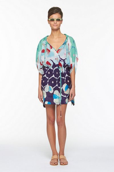 diane furstenberg zaila silk coverup in multicolor navy lyst diane furstenberg zaila silk coverup in multicolor navy lyst