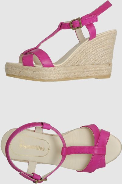 Espadrilles Wedge in Purple (fuchsia) - Lyst
