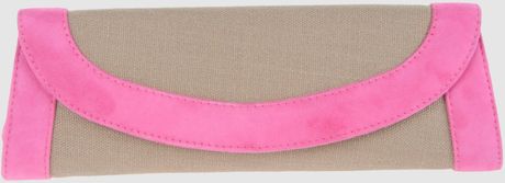 Pura Lopez Canvas Clutch in Pink (sand) - Lyst
