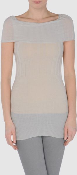 Rick Owens Sleeveless Sweaters in Gray (grey) - Lyst