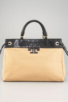 Tory Burch Stacked-Logo Tote - Lyst