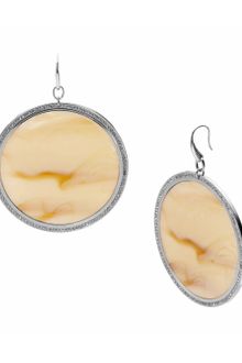Michael Kors Horn Design Oversized Disc Earring with Pave Detail - Lyst