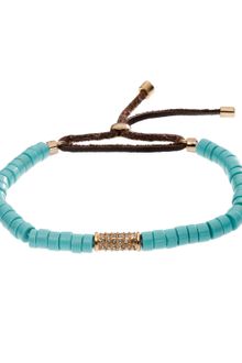 Michael Kors Turquoise Bead Stretch Bracelet with Pave Detail - Lyst