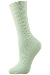 Topshop Mint Cotton Rib Ankle Socks