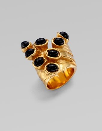 Yves Saint Laurent Goldtone Artsy Dot Ring - Lyst