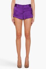 Alice + Olivia Purple Butterfly Shorts