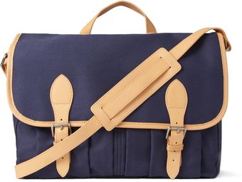  Cotton-twill and Leather Satchel 