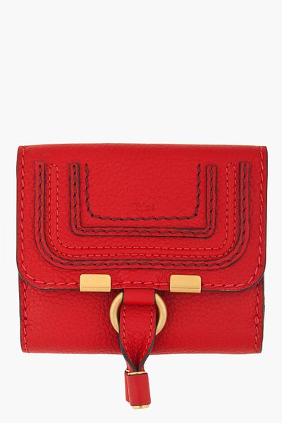 Chloé Marcie Square Wallet in Red (poppy) - Lyst