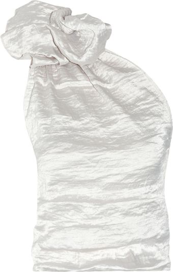 La Petite Salope Stretch Satintwill Oneshoulder Top - Lyst