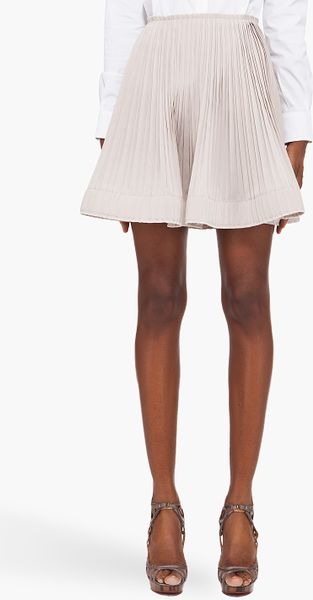 Lanvin Silk Blend Ballet Skirt in Gray (grey) - Lyst