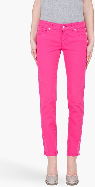 McQ by Alexander McQueen Pink Ankle Jeans - Lyst