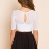 Nasty Gal Gia Crop Top  in White - Lyst