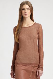Reed Krakoff Metallic Mesh Top - Lyst