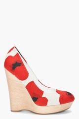 Yves Saint Laurent Maryna Flower Print Wedges