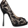 Alexander Mcqueen Lacecovered Pumps in Black - Lyst