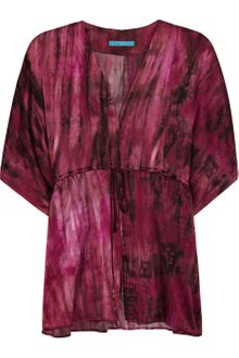 Alice + Olivia Julia Printed Silk-blend Top - Lyst