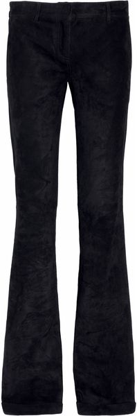 Balmain Flared Suede Pants - Lyst