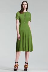 Burberry Prorsum Pleatedpanel Georgette Dress