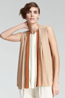 Chloé Sleeveless Pleated Blouse - Lyst