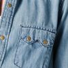 Free People True Grit Denim Top in Blue (chambray) - Lyst