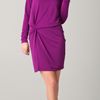 Halston Heritage Knotted Jersey Dress in Purple - Lyst