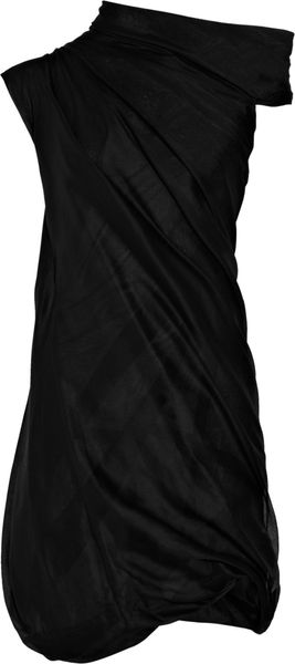 La Petite Salope Twisted Cottonvoile Dress in Black - Lyst
