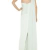 Marchesa Oneshoulder Silkcrepe Gown in Green - Lyst