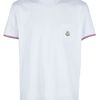 Moncler Logo Patch Tshirt in White for Men - Lyst