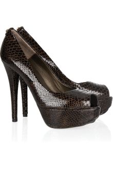 Stuart Weitzman Lizard-embossed Leather Pumps - Lyst