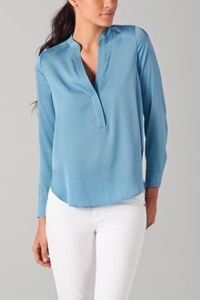 Vince 1/2 Placket Blouse - Lyst