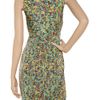 Zac Posen Printed Silk Dress in Green - Lyst