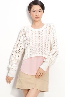 3.1 Phillip Lim Crop Pullover Sweater - Lyst