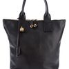Alexander Mcqueen Leather Northsouth Skull Shopper in Black - Lyst