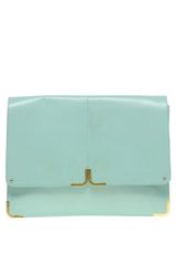 ASOS Collection Leather Portfolio Clutch with Metal Tip