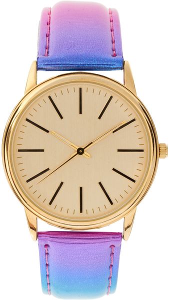 Asos Collection Multi Colour Metallic Watch in Multicolor (multi) - Lyst