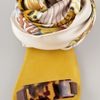 Avec Moderation Print Scarf Ankle Wrap Sandals in Gold - Lyst