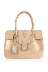 Badgley Mischka Rebecca Saffiano Patent Satchel