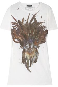 Balmain Printed Cotton T-shirt - Lyst