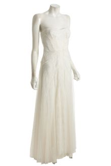 BCBGMAXAZRIA Gardenia Floral Mesh Tulle Moriza Long Dress - Lyst