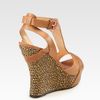 Belle By Sigerson Morrison Celsa Leather Tstrap Wedge Sandals in Beige - Lyst