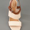 Chloé Block Heel Sandal in Beige - Lyst