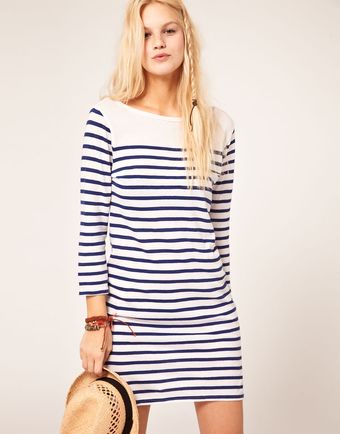 Ralph Lauren Denim & Supply By Ralph Lauren Stripe 3/4 Sleeve Dress - Lyst