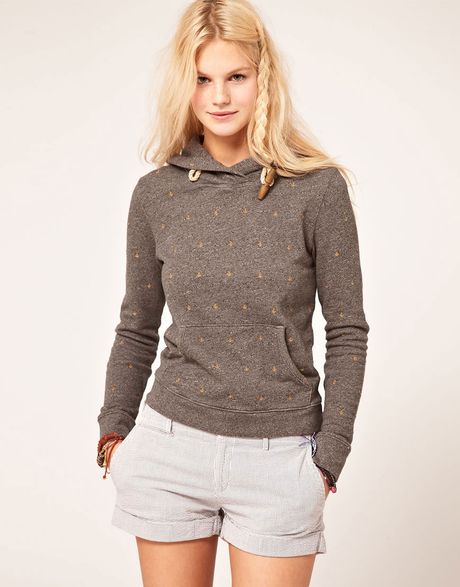 Ralph Lauren Denim & Supply By Ralph Lauren Embroidered Anchor Hoodie in Gray (grey) - Lyst