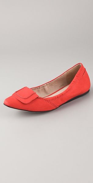 Elizabeth And James Kimi Hidden Wedge Flats in Red (coral) - Lyst