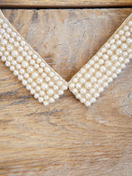 Free People Vintage Beaded Collar in White (ivory) - Lyst