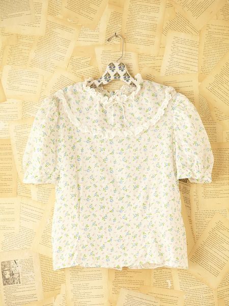 Free People Vintage Button Back Shirt in Gray (pink) - Lyst