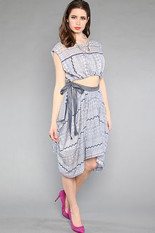 Free People The Geo Embroidered Cutout Dress - Lyst