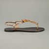 Giuseppe Zanotti Embellished Flat Sandal in Gold (brown) - Lyst