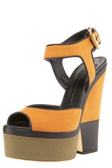 Giuseppe Zanotti Colorblock Canvas Sandal - Lyst