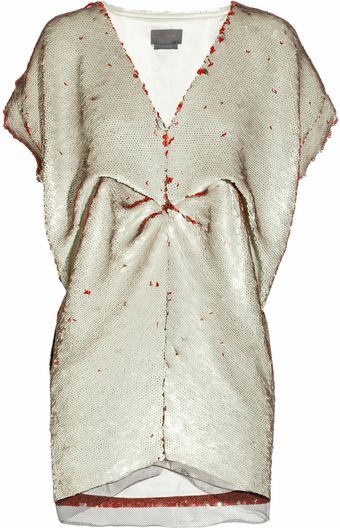 Halston Sequined Mini Dress - Lyst